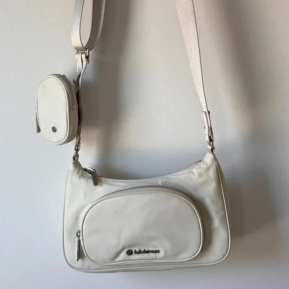 Lululemon White Belt Bag w/ Mini Pouch | Crossbody - Picture 1 of 8